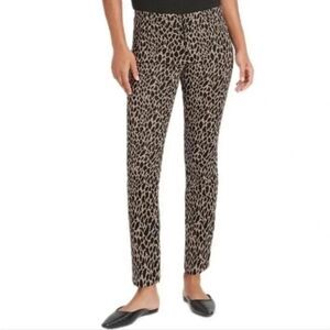 Banana Republic Curvy Sloan Pants in Leapord Print Size 6 Long